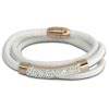 Amello Nappa Leder Armband Zirkonia wei rose vergoldet Edelstahlband LAQ023W9