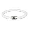 Nappa Leder Armband weiß mit in 925 Sterling Silber Verschluss - Silber Dream Charms - LS0622