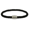Leder Armband schwarz mit Edelstahl Verschluss - Silber Dream Charms - LS1502
