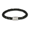 Leder Armband schwarz mit Edelstahl Verschluss - Silber Dream Charms - LS1803