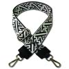 Florence Damen Boho-Gurt Canvas Leder schwarz wei OGF004JS
