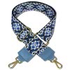 Florence Damen Boho-Gurt Canvas Leder blau wei OGP001YB