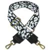 Florence Damen Boho-Gurt Canvas Leder schwarz wei OGP003YS