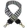 Florence Damen Boho-Gurt Canvas Leder schwarz wei OGP008YS