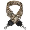 Florence Damen Boho-Gurt Canvas Leder schwarz taupe beige OGP010JN