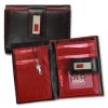 Old River  echtes Leder schwarz rot XL Damen Portemonnaie OPD701S