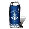 Robin Ruth wasserdichter Seesack blau wei PVC Rollverschluss 10 L ORG6000B