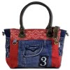 Sunsa  XXL Handtasche Jeansstoff Canvas Leder OTA504F
