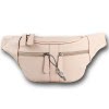 New Bags trendige Grteltasche viel Stauraum PU-Leder Bauchtasche beige OTD5023A