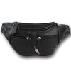New Bags trendige Grteltasche Stauraum PU-Leder Bauchtasche schwarz OTD5023S