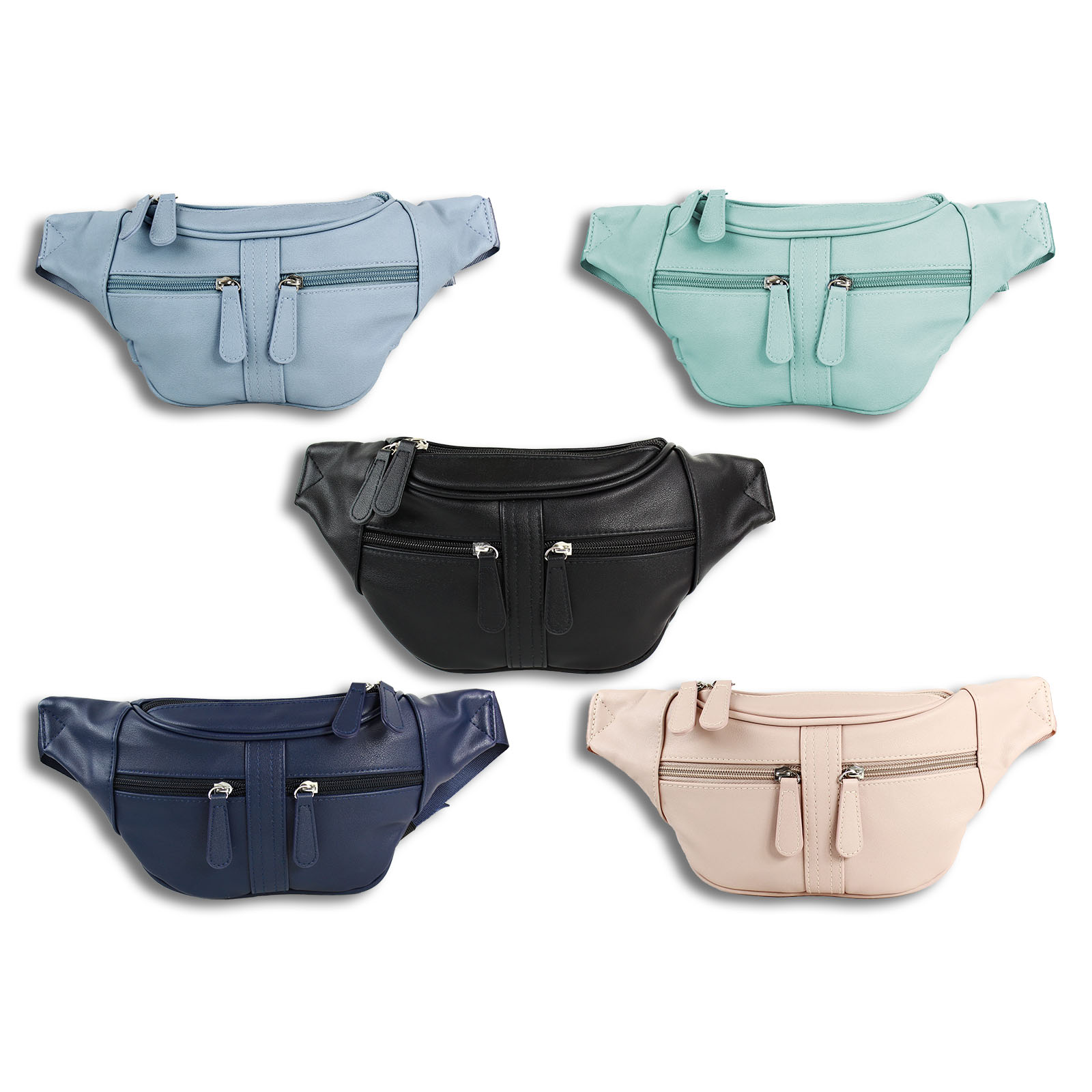 New Bags trendige Gürteltasche Stauraum PU-Leder Bauchtasche mehrfarbig OTD5023X