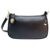 Florence Damen Schultertasche Leder Tasche schwarz OTF840S1