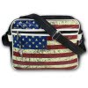 Robin Ruth  Kunstleder schwarz Retro mit USA Flagge OTG1040F