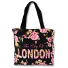 Henkeltasche  Canvas schwarz pink Damentasche Robin Ruth OTG206S