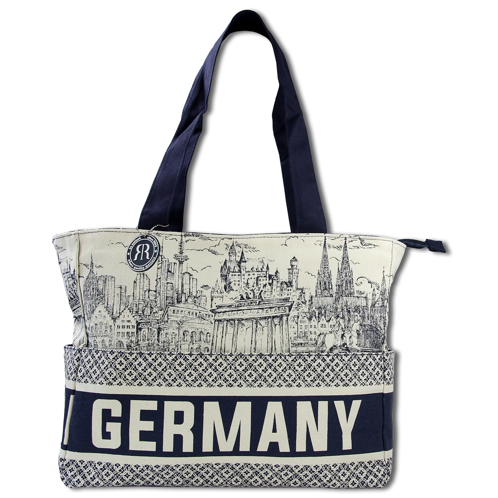 Robin Ruth  Baumwolle Polyester navy beige OTG3007M