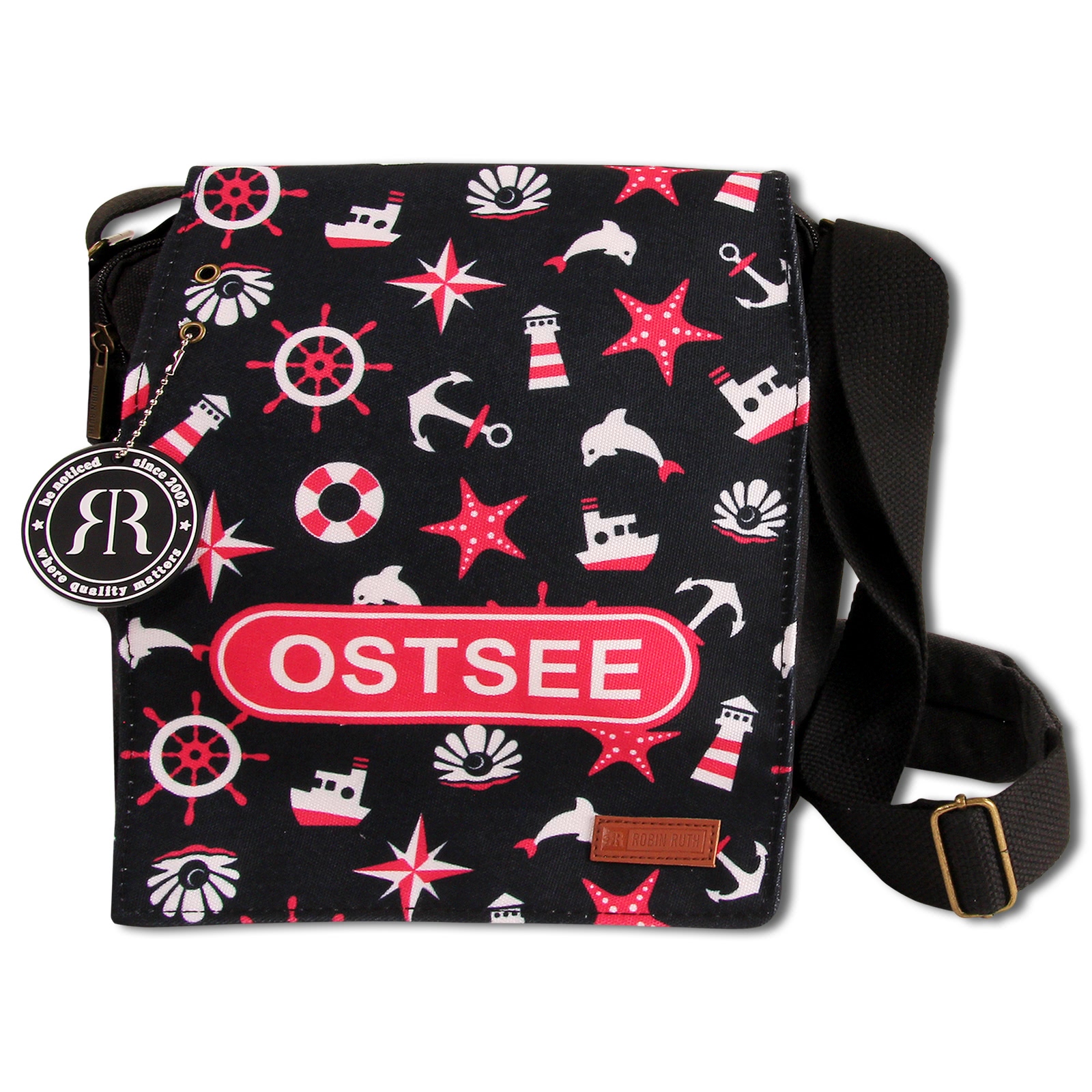 Robin Ruth  Baumwolle Polyester schwarz rot OTG5109S