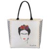 Frida Kahlo Damen Henkeltasche Canvas Tasche natur, schwarz OTI800N