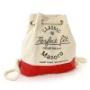 Rucksack, Handtasche Canvas wei, rot City-Rucksack Tasche Manoro OTK216R
