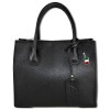 Florence Damen Handtasche, Schultertasche Leder Tasche schwarz OTM110S