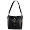 Florence Damen Umhngetasche Leder Tasche schwarz OTM812S