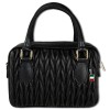 Florence Damen Handtasche, Schultertasche Leder Tasche schwarz OTM815S