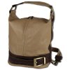Toscanto Damen  Cityrucksack Leder Tasche braun taupe OTT104SC
