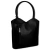 Toscanto Damen  Rucksack Leder Tasche schwarz OTT106SF
