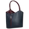 Toscanto Damen  Rucksack Leder Tasche blau braun OTT106SM