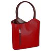Toscanto Damen  Rucksack Leder Tasche rot schwarz OTT106SR
