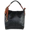 Toscanto Damen Shopper  Leder Tasche schwarz braun OTT111SS