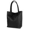 Toscanto Damen Shopper  Leder Tasche schwarz OTT112SS
