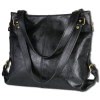 Toscanto Damen  Henkeltasche Shopper Leder Tasche schwarz OTT136SS