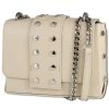 Toscanto Damen Jugend  Abendtasche Leder Tasche beige wei OTT143UC
