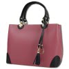 Toscanto Damen Handtasche  Leder Tasche altrosa schwarz OTT156HA