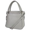 Toscanto Damen Handtasche  Leder Tasche hellgrau OTT160HK
