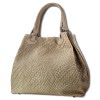Toscanto Damen Handtasche  Leder Tasche taupe OTT163HN