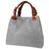 Toscanto Damen Handtasche  Leder Tasche grau braun OTT164HK