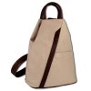 Toscanto Damen Cityrucksack  Leder Rucksack rosa braun OTT604RA
