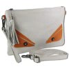 Toscanto Jugend Damen  Handgelenktasche Leder Tasche grau braun OTT805UK