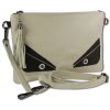 Toscanto Jugend Damen  Handgelenktasche Leder Tasche beige wei schwarz OTT805UW