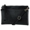 Toscanto Damen Jugend  Handgelenktasche Leder Tasche schwarz OTT816US