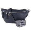 Toscanto Damen Grteltasche Leder Tasche dunkelblau OTT821BB