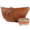 Toscanto Damen Grteltasche Leder Tasche hellbraun OTT821BC