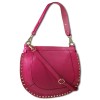 Toscanto Damen Schultertasche Umhngetasche Leder Tasche pink OTTM105SP