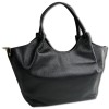 Toscanto Damen Handtasche Schultertasche Leder Tasche schwarz OTTM109SS