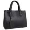 Toscanto Damen Handtasche Schultertasche Leder Tasche schwarz OTTM110SS