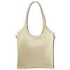 Toscanto Damen Umhngetasche Leder Tasche beige OTTM112UI