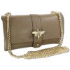 Toscanto Damen  Clutch Leder Tasche taupe beige OTTM803SN