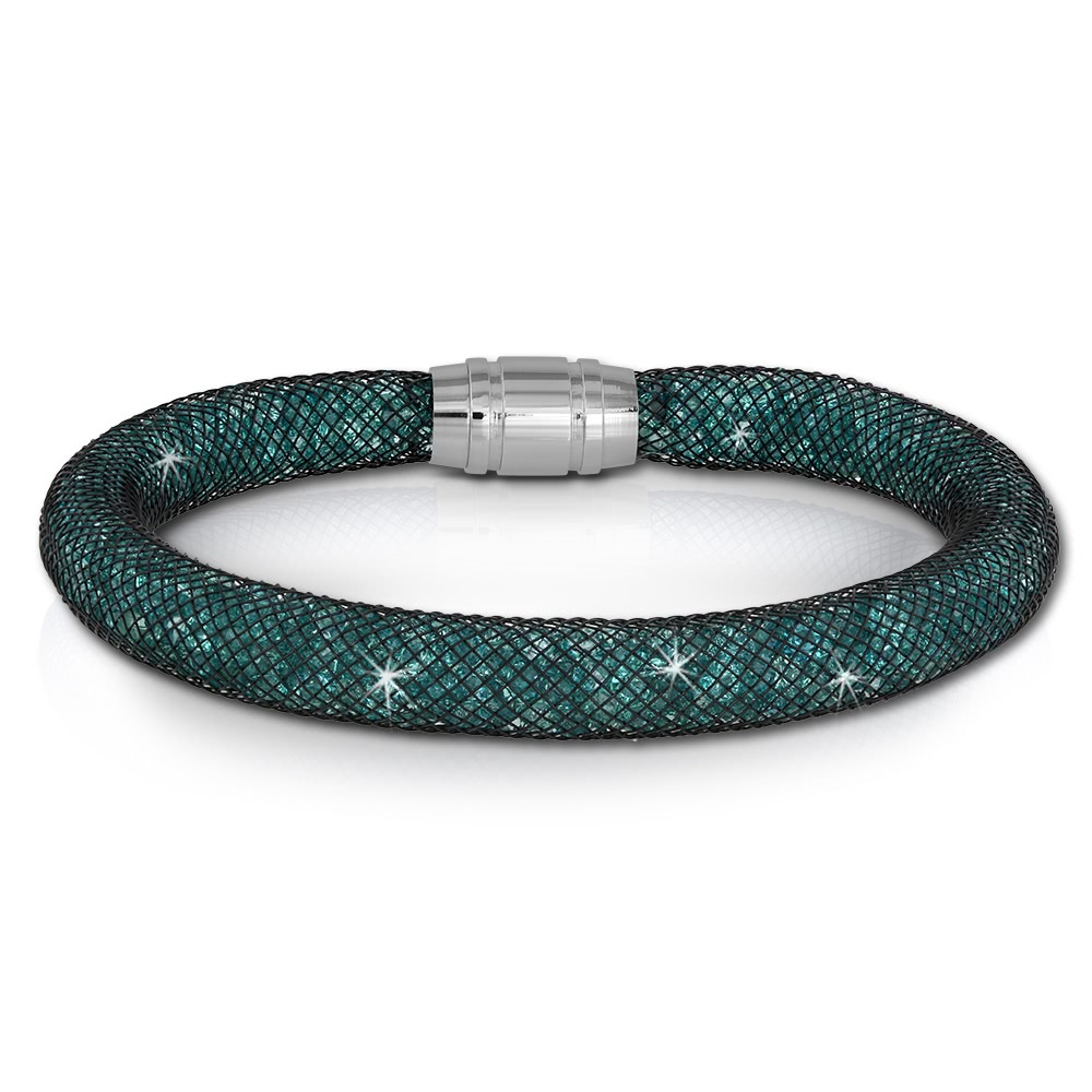 SilberDream Glitzerarmband Minikristalle grn 18cm Armband Damen SDA050G9
