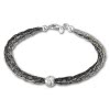 SilberDream Armband Kugel geschwrzt 925 Silber Damen 20,5cm SDA1001K